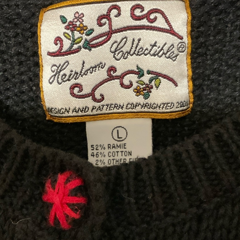 Black Floral Cardigan Sweater - Picture 2 of 8